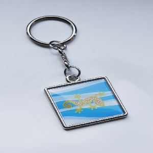 Metal keychain square 27x27mm