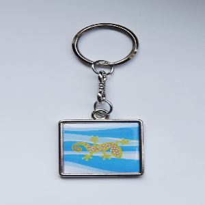 Metal keychain square 27x27mm
