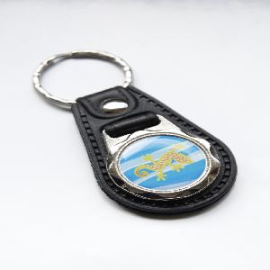 Eco-leather keychain round 20mm