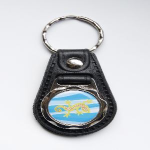 Eco-leather keychain round 20mm