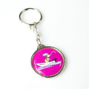 Metal keychain round 27mm two-sided