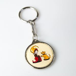 Metal keychain round 27mm two-sided